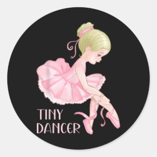 Sticker Rond Minuscule Danseur Ballerina Fille Ballet Danse Enf