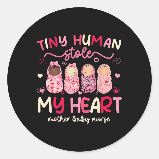 Sticker Rond Minuscule Stole Humain Mon Coeur Mère Bébé Infirmi (Devant)