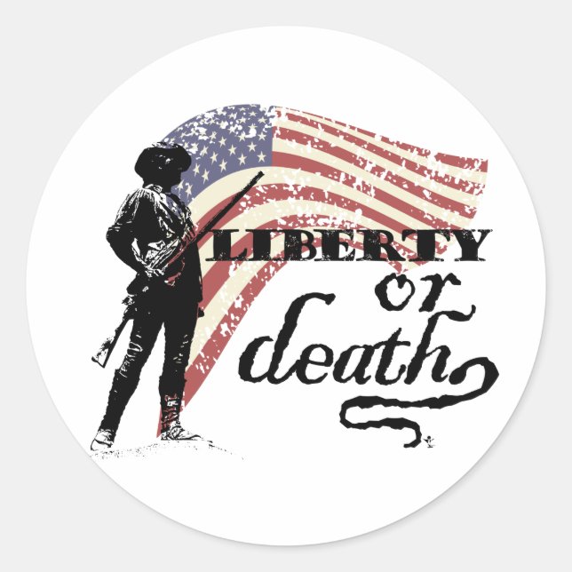 Sticker Rond Minutage de la liberté ou de la mort (Devant)