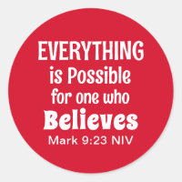 Miracle Bible Verse Christian Faith Red