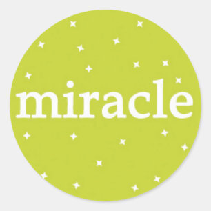 Sticker Rond Miracle sur vert