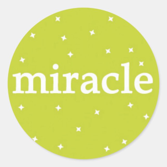 Sticker Rond Miracle sur vert (Devant)