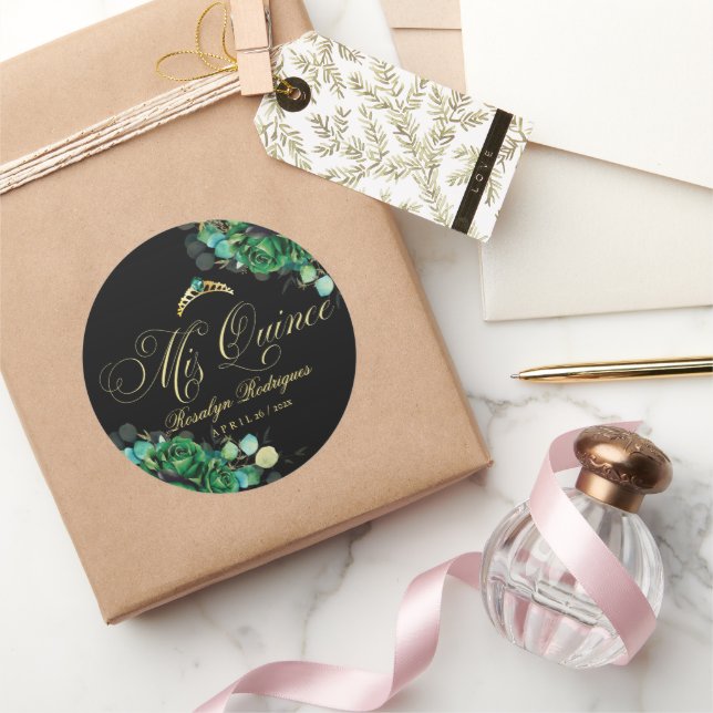 Sticker Rond Mis Quince (Cadeaux)