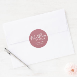 Sticker Rond Mise à jour de mariage à calligraphie élégante sim