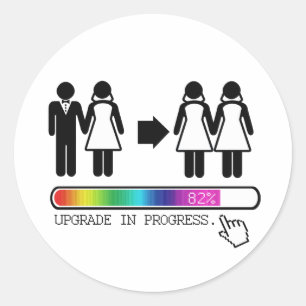 STICKER ROND MISE À NIVEAU EN LESBIEN