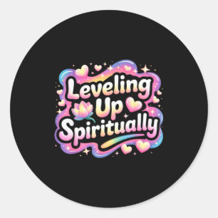 Sticker Rond Mise à niveau méditation de pleine conscience srit