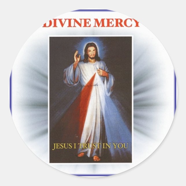 Sticker Rond Miséricorde divine (Devant)