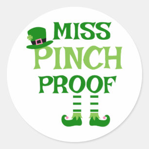 Sticker Rond Miss Pinch Preuve ☘️ 🚫