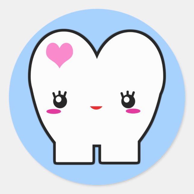 Sticker Rond Miss Tooth (Devant)