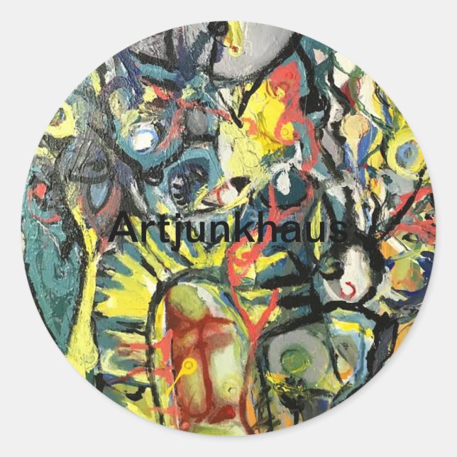 Sticker Rond Mission Peinture Abstraite Hankamer artjunkhaus Ar (Devant)