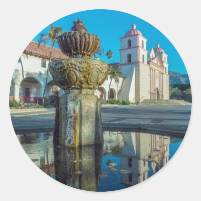 Sticker Rond Mission Santa Barbara (Devant)