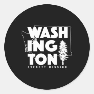 Sticker Rond Mission Washington Everett