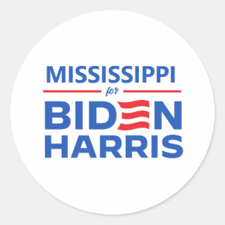 Sticker Rond Mississippi pour Biden Harris