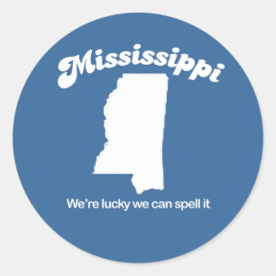 Sticker Rond Mississippi - Spell it T-shirt