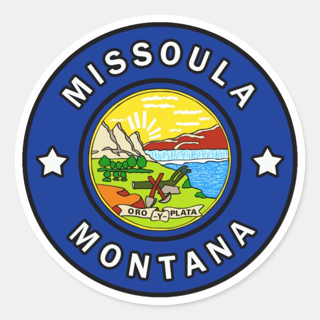 Sticker Rond Missoula Montana (Devant)