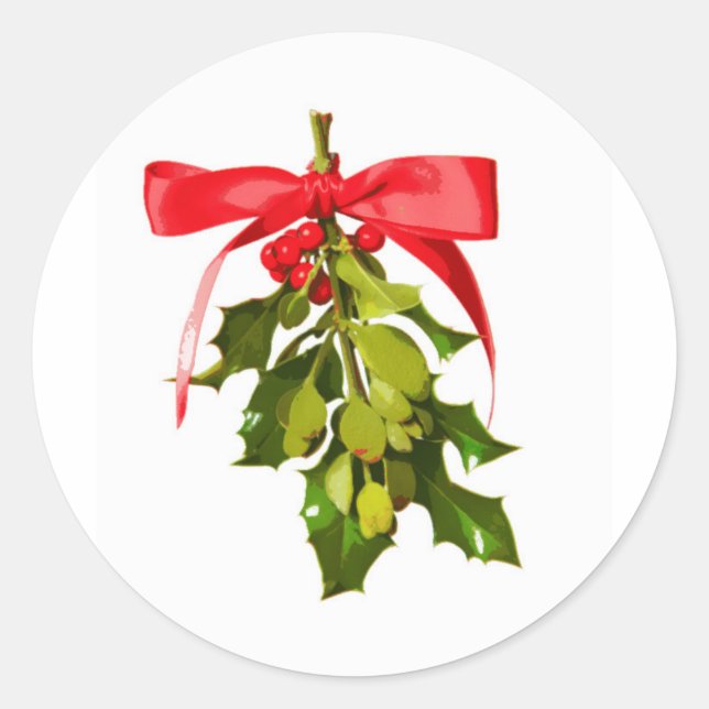 Sticker Rond mistletoe (Devant)