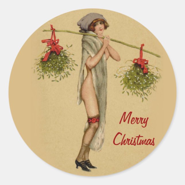 Sticker Rond Mistletoe Miss 2 (Devant)