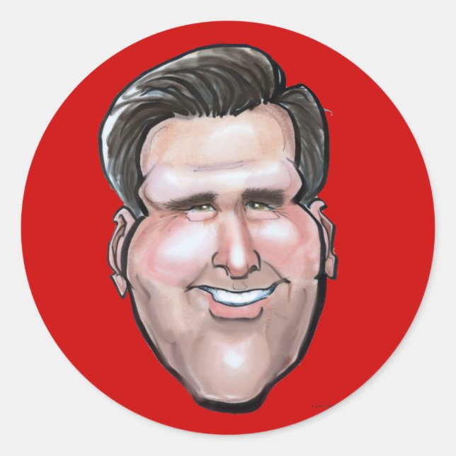Sticker Rond Mitt Romney (Devant)
