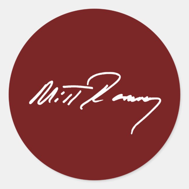 Sticker Rond MITT ROMNEY AUTOGRAPH WHITE.png (Devant)