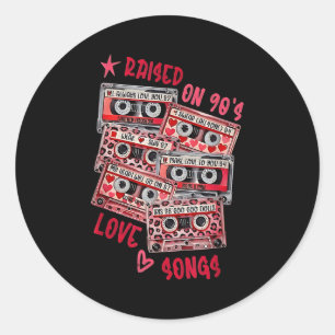 Sticker Rond Mix Tape Amour Chansons 90s Musique Cette Saint-Va