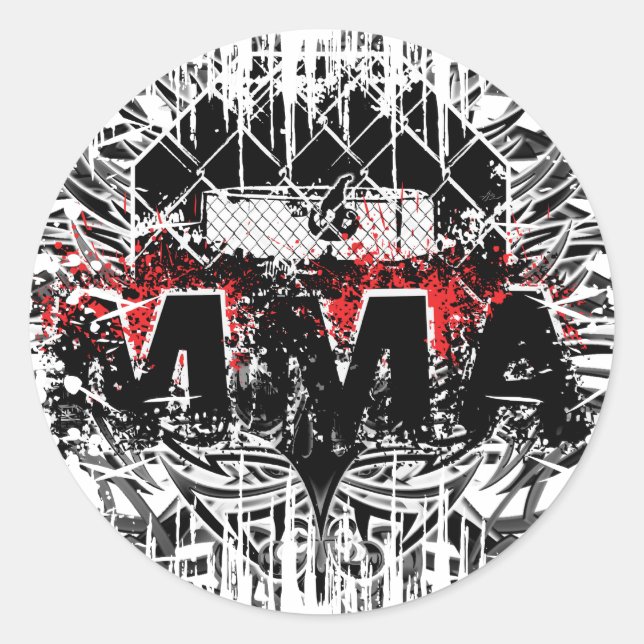 STICKER ROND MIXED MARTIAL ART 01 (Devant)