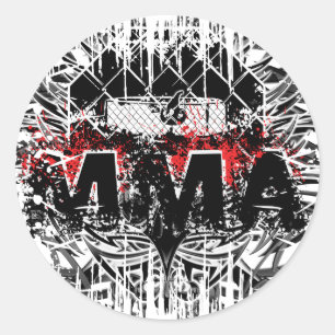 STICKER ROND MIXED MARTIAL ART 01