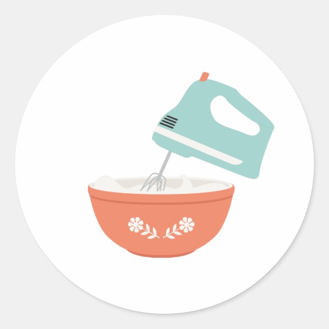 Sticker Rond Mixer & Bowl (Devant)