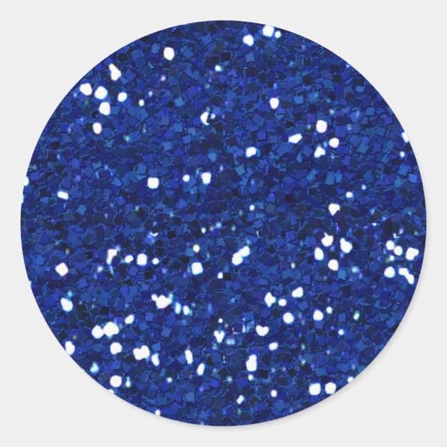 STICKER ROND MIXMATCH ROYAL BLUE PARTIES SCINTILLANT ARRIÈRE -  (Devant)