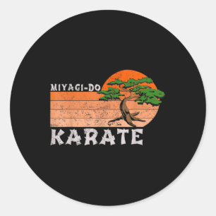 Sticker Rond Miyagi-do Karate Funny Karate Vintage Bonsai Tree