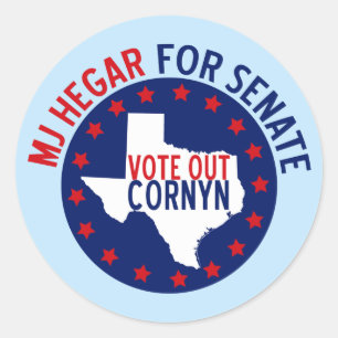 Sticker Rond MJ Hegar pour le Sénat