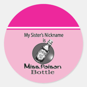 Sticker Rond Mlle. Bouteille De Poison Par Chennai Indipup