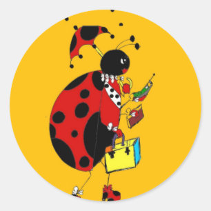 Sticker Rond Mlle Ladybug