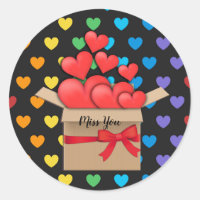 Mlle vous, vous envoyant mon amour, design coloré