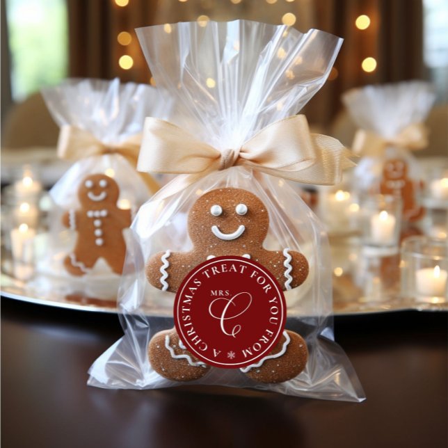 Sticker Rond Mme Claus Noël Traite Noël Rouge Noël (Créateur téléchargé)