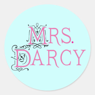 Sticker Rond Mme Darcy Gift de Jane Austen