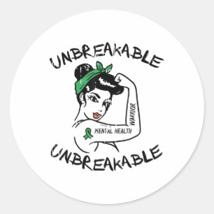 Sticker Rond Mme Ribbon incassable Sensibilisation à la santé m