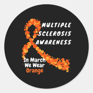Sticker Rond Mme Sclérose en plaques Marche de sensibilisation