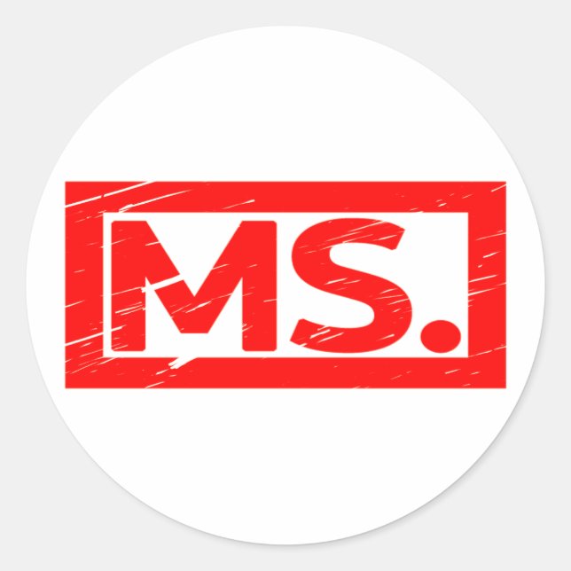 Sticker Rond Mme Stamp (Devant)