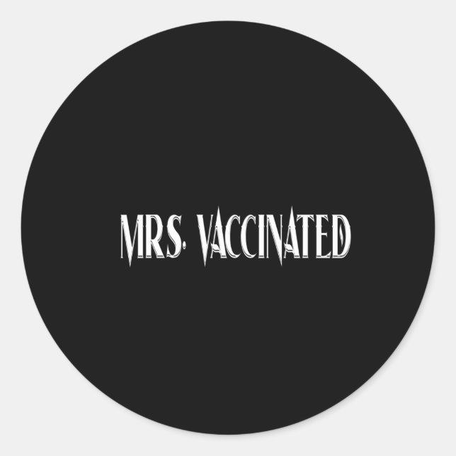 Sticker Rond Mme Vaccinée (Devant)