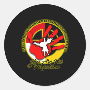 Sticker Rond Mmiw Missing Et Ed Indigène S Et