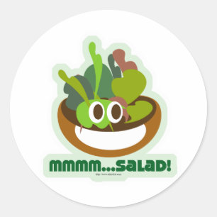 Sticker Rond Mmmm salade