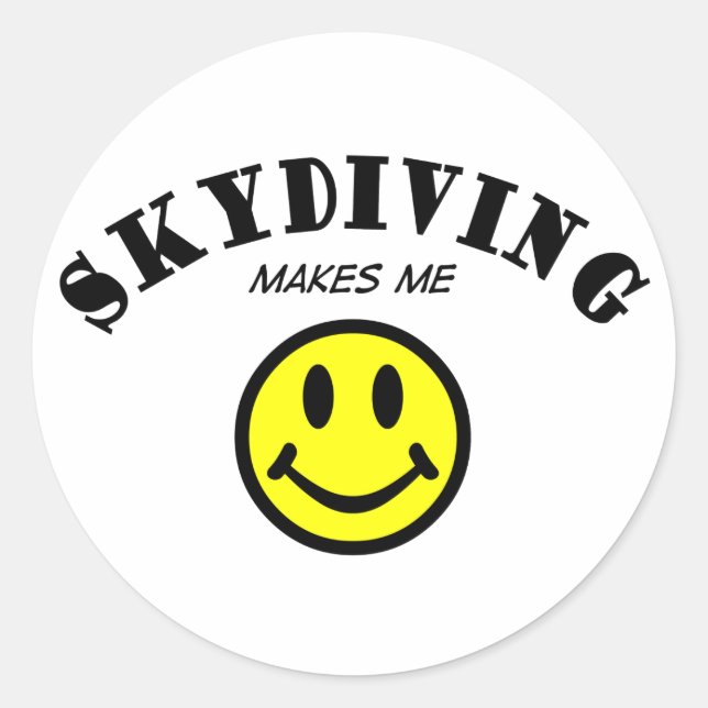 Sticker Rond MMS : Skydiving (Devant)