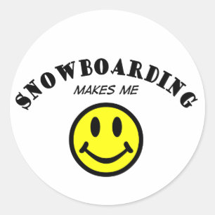 Sticker Rond MMS : Snowboard