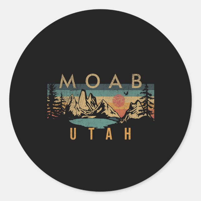 Sticker Rond Moab Utah  (Devant)