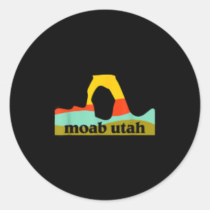 Sticker Rond Moab utah arches parc national minimaliste emblème