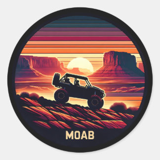 Sticker Rond Moab Utah UTV Sunset Red Rocks