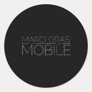 Sticker Rond Mobile vintage Mardi Gras