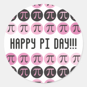 Sticker Rond Mod Pi - Rose Pi