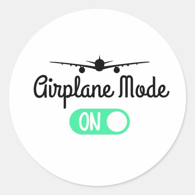 Sticker Rond Mode avion sur T-shirt (Devant)
