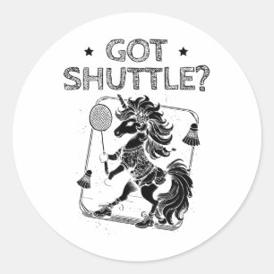 Sticker Rond Mode Badminton Sur La Raquette De Navette
